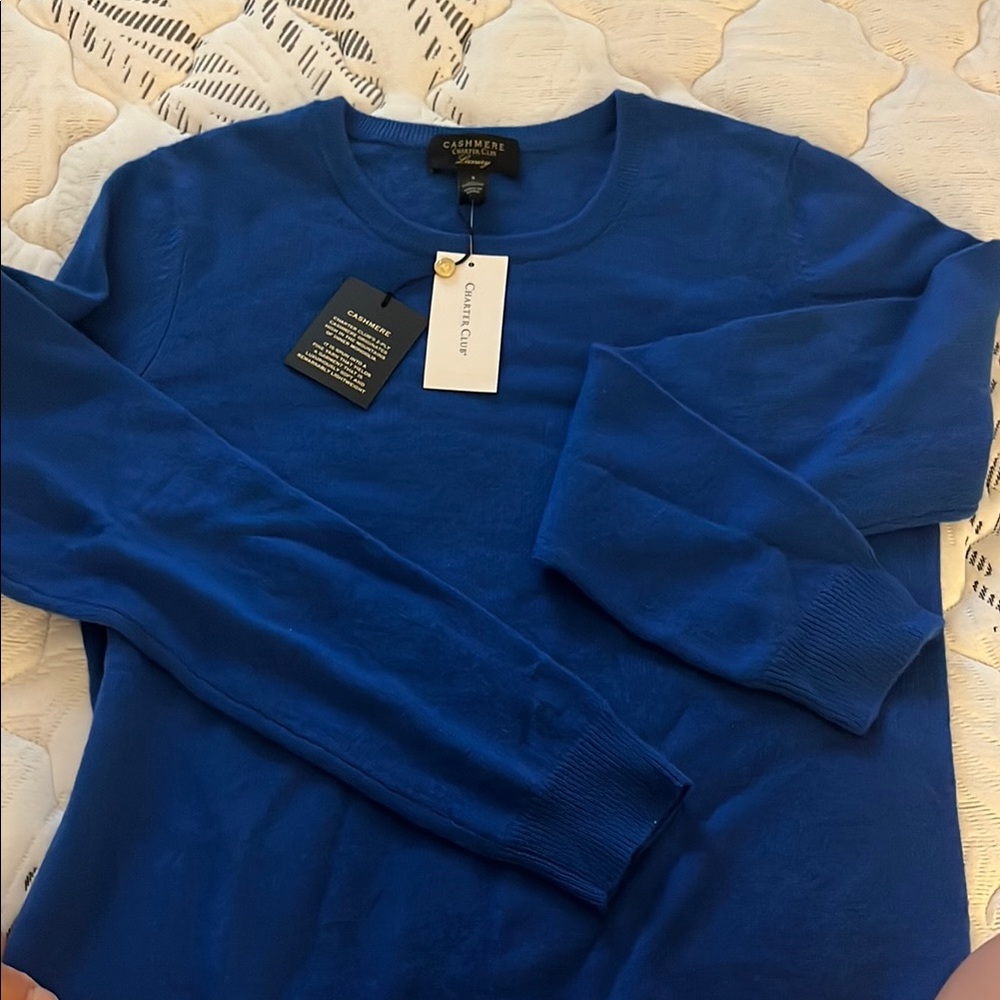 Cashmere Crewneck Sweater in Blue